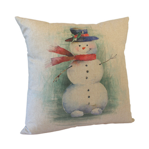 Snowman Cushion left view