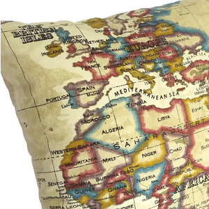 WORLD MAP CUSHION COVER