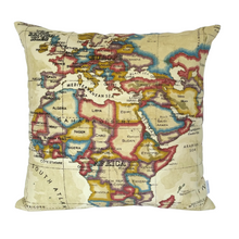 Load image into Gallery viewer, WORLD MAP CUSHION COVER
