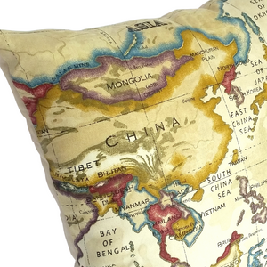 WORLD MAP CUSHION COVER