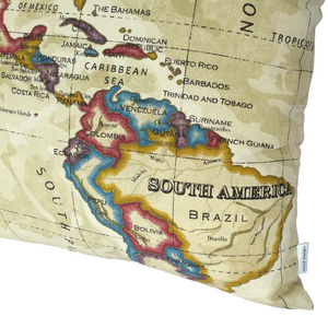 WORLD MAP CUSHION COVER