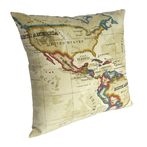 WORLD MAP CUSHION COVER