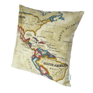 WORLD MAP CUSHION COVER